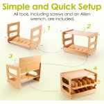 罐头整理器厂家-竹制食品柜猫粮储存