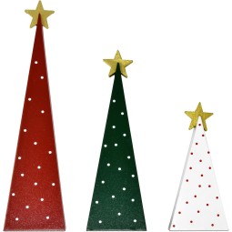 圣诞树套装厂家-3件装木质分层托盘