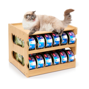 储物架厂家-可定制竹制食品柜整理