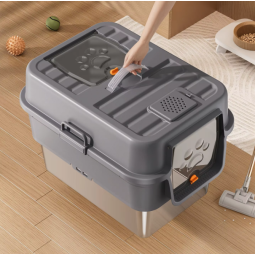 便携猫砂盆厂家-20L大顶PP塑料智能