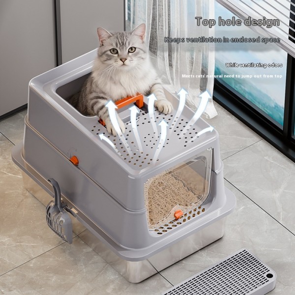 猫砂盆厂家-OEM优质20L内部空间封闭