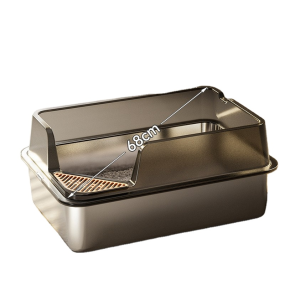 Cat Litter Box Supplier - Hot Selling 20L Stainless Steel Easy Clean