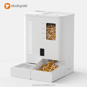 宠物喂食器饮水机生产商-二合一自动智能套装