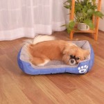 狗沙发床厂家-可定制大长方形人造毛皮