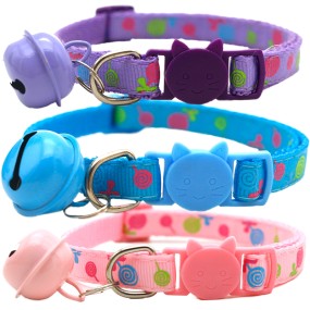 宠物项链厂家-可调尼龙心形棒棒糖反光