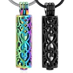 宠物火化骨灰盒厂家-豪华金属莲花吊坠