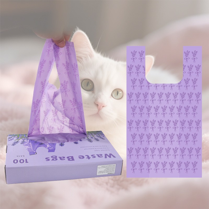 宠物粪便袋厂家-可降解抽绳带提手