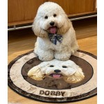 宠物地毯厂家-可定制天鹅绒手绘肖像