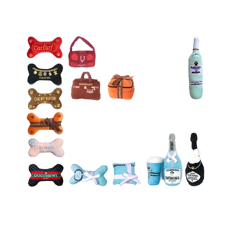 狗咬胶厂家-豪华发声骨头形状毛绒