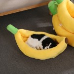 狗窝厂家-可爱香蕉形可洗天鹅绒