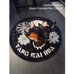 宠物地毯厂家-可定制天鹅绒手绘肖像