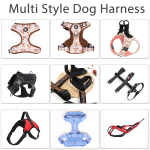 犬用背带套装供应商-花朵钩针奢华项圈牵引