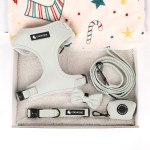 犬用背带套装厂家-奢华斜纹可调定制牵引