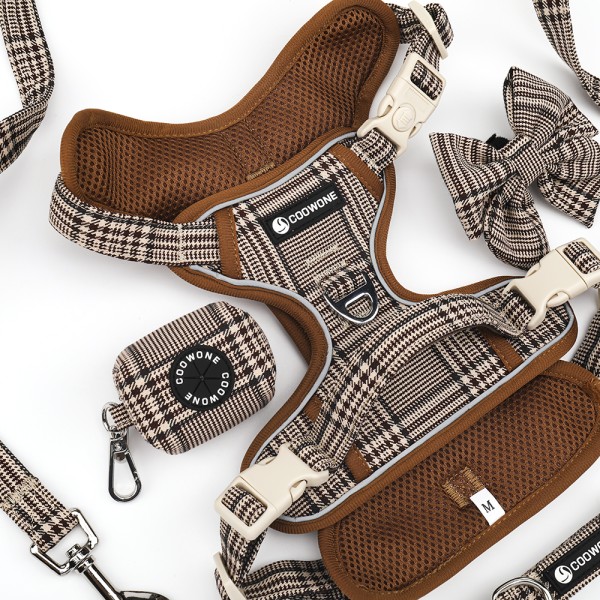 犬用背带套装生产商-奢华反光3扣战术设计