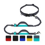 犬用牵引绳生产商-免提可调反光弹力