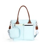 手提袋供应商-帆布拉链闭合皮革手柄