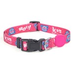 狗牵引项圈厂家-豪华设计师聚酯可爱印花