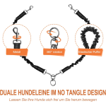 狗牵引绳厂家-360度旋转分隔器双犬用