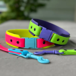 狗项圈厂家-豪华彩色防水PVC对比色