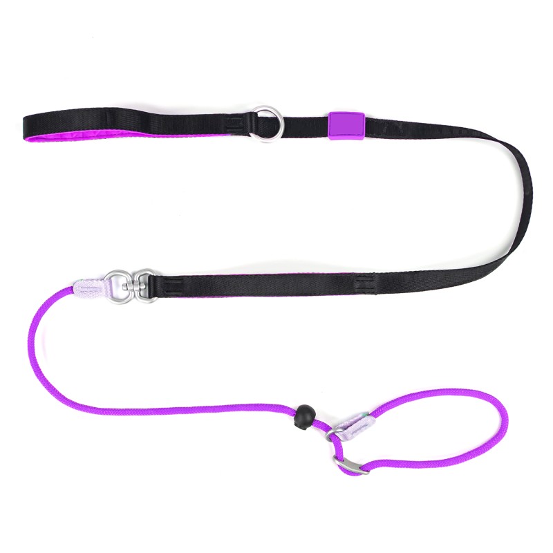 狗训练绳厂家-耐用圆形尼龙带手柄