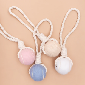 Dog Toy Manufacturer - Luxurious Functional Tennis Ball with Rope