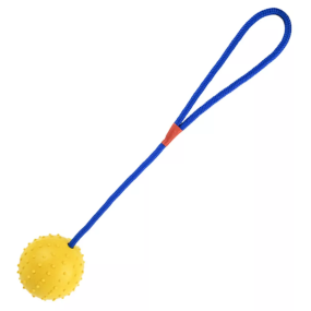 Dog Rope Toy Factory - Rubber Ball with Rope for Medium Small