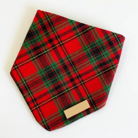 Dog Bandana Manufacturer - Custom Design Triangle Plaid Adjustable