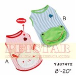 狗衣服厂家-宠物服装可爱条纹棉T恤