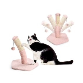 猫秋千厂家-新款设计毛绒抓柱剑麻