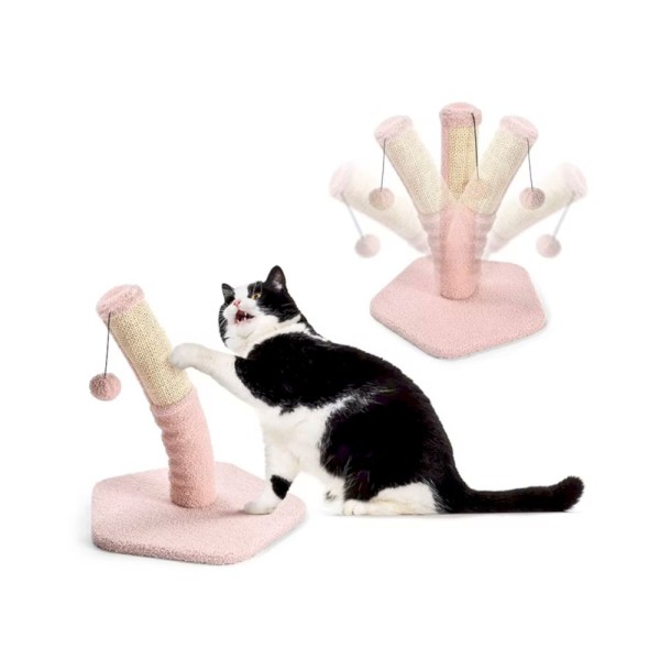 猫秋千厂家-新款设计毛绒抓柱剑麻