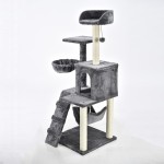 猫爬树厂家-豪华抓塔多功能木质