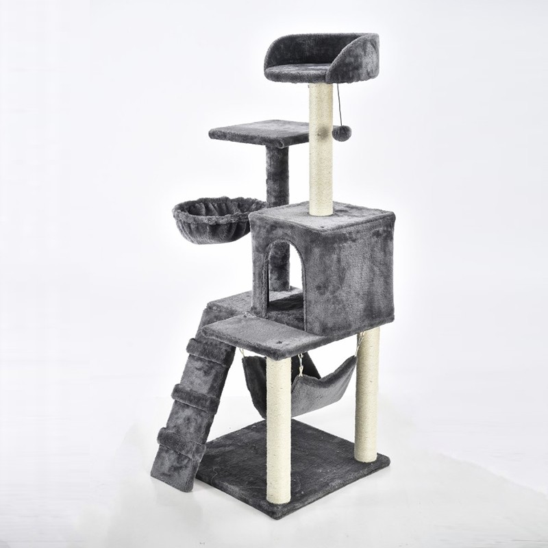 猫爬树厂家-豪华抓塔多功能木质