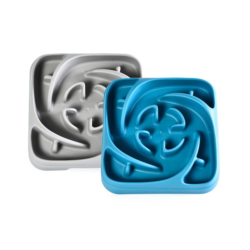 狗碗厂家-新款设计趣味方形慢食智商玩具