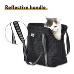 宠物携带袋厂家-廉价黑色牛津布绗缝吊带