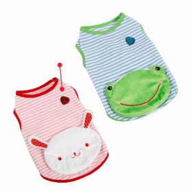 狗衣服厂家-宠物服装可爱条纹棉T恤