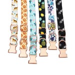 宠物项圈厂家-豪华锦缎 ribbon尼龙印花