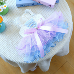 夏季犬类服装供应商-直销纱布裙星星