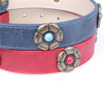 犬类项圈厂家-青铜风格宝石花朵战术