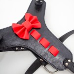 宠物背带供应商-奢华透气可调皮革领结