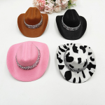 宠物牛仔帽生产商-西方迷你水钻发夹