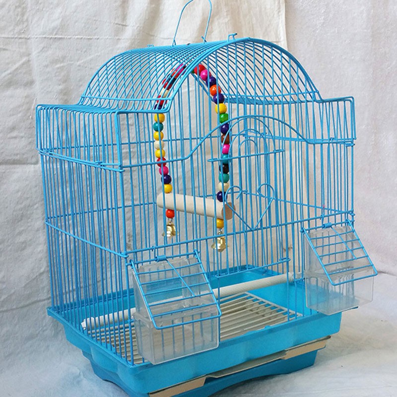 宠物鸟笼供应商-可爱蓝粉色繁殖金属
