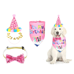 犬类生日套装生产商-热销棉质三角巾