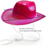 宠物牛仔帽供应商-彩色聚酯闪亮派对