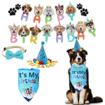 犬类生日套装生产商-热销棉质三角巾