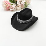 宠物牛仔帽生产商-西方迷你水钻发夹