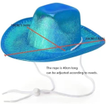 宠物牛仔帽供应商-彩色聚酯闪亮派对