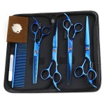 宠物美容剪刀供应商-4件套彩色清洁工具