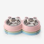 宠物喂食碗生产商-防滑不锈钢双碗