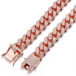 宠物项链供应商-新款钻石古巴链锌合金