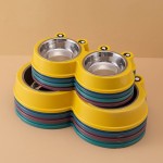 宠物喂食碗生产商-防滑不锈钢双碗